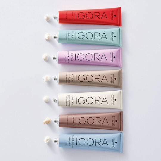 Coloration permanente Igora Royal 9-19 blond tr&egrave;s clair cendr&eacute; violet