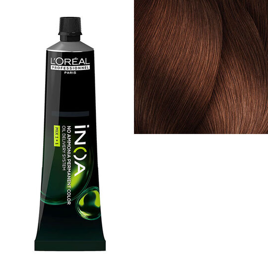 Coloration sans ammoniaque Inoa 6.35 blond fonc&eacute; dor&eacute; acajou
