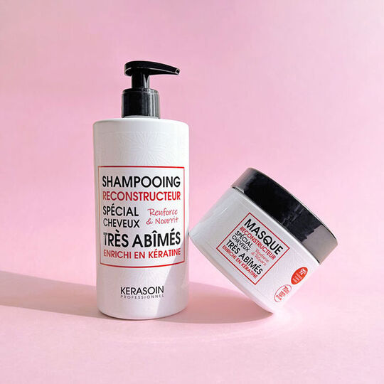 Shampooing reconstructeur à la kératine pour cheveux très abîmés 1000ml,  Shampooing reconstructeur à la kératine pour cheveux très abîmés 1000ml