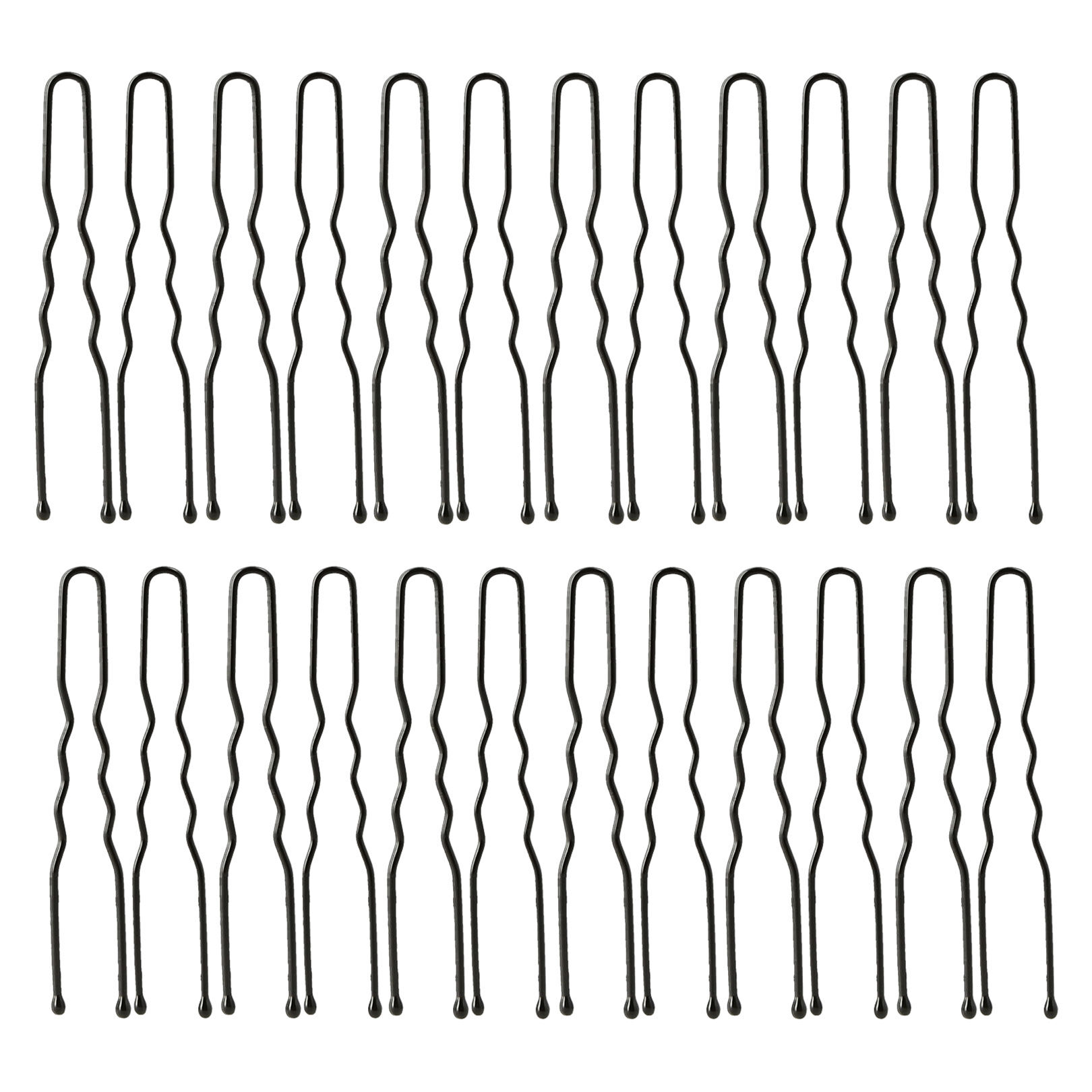 Lot De 72 Épingles à Cheveux Ondulées Noires - 45mm - Pour Chignons Et Coiffures