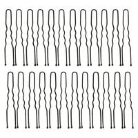 24 Épingles ondulées courtes noir