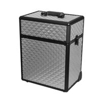 Valise 2 étages argentée 3D