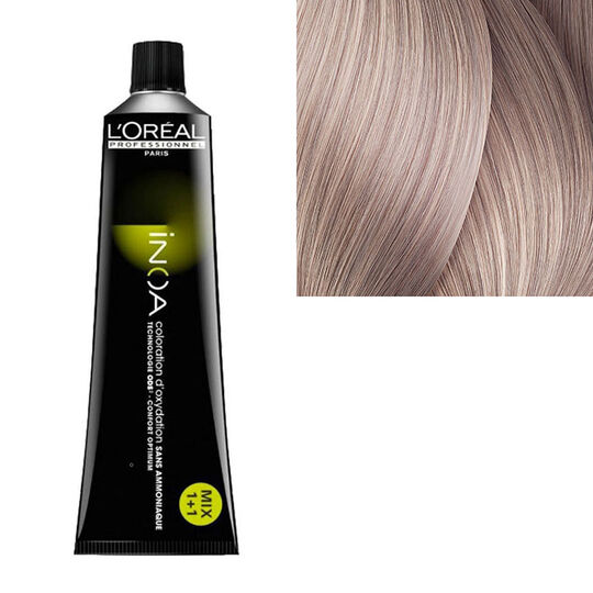 Coloration sans ammoniaque Inoa 10.21 blond tr&egrave;s tr&egrave;s clair iris&eacute; cendr&eacute;