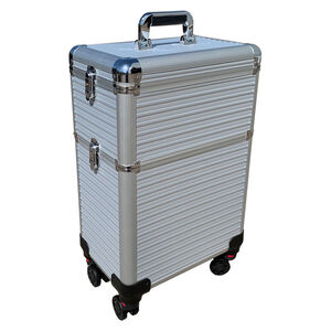 Valise 2 &eacute;tages argent&eacute;