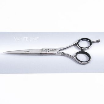 Ciseaux white line charm