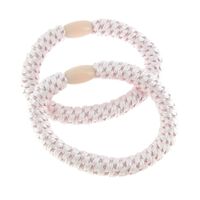 &Eacute;lastiques tiss&eacute;s sans m&eacute;tal rose clair