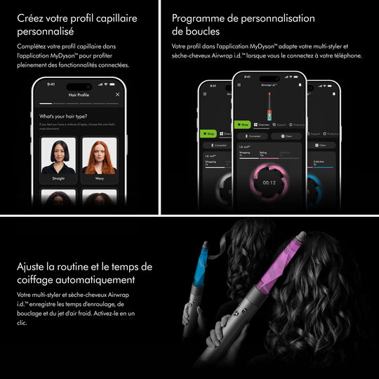 Airwrap i.d. cheveux raides &agrave; ondul&eacute;s