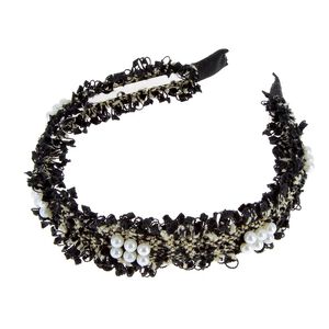 Serre-t&ecirc;te tissu et perles