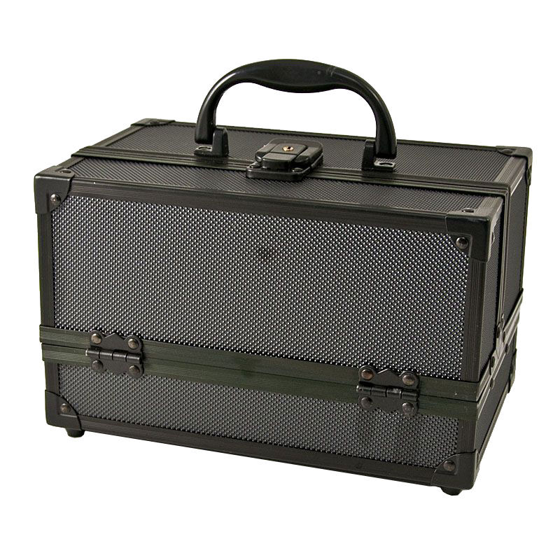 Valise de maquillage croco noir