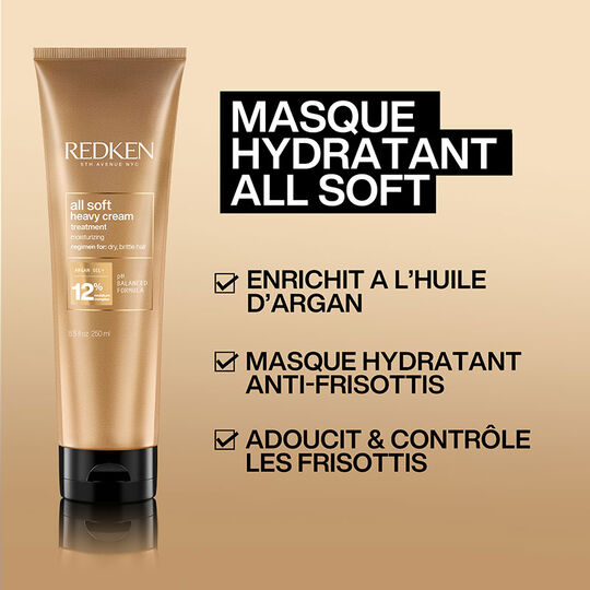 Masque hydratant pour cheveux secs Heavy Cream All Soft