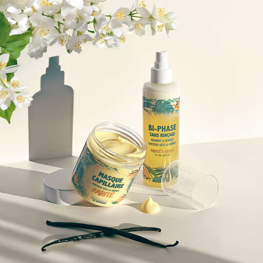 D&eacute;m&ecirc;lant bi-phase &agrave; l'argan et au karit&eacute; 30ml