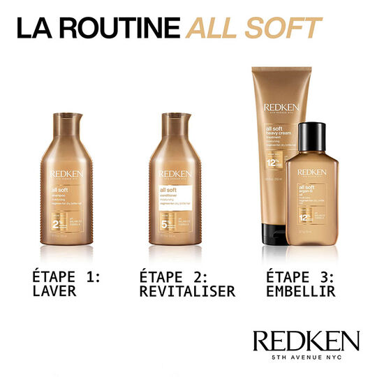 Huile d'argan pour cheveux secs et sensibilisés All Soft