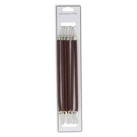 Elastiques &agrave; crochet x 6 marrons