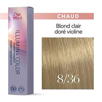 Illumina color 8/36 blond clair dor&eacute; violine