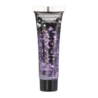 Gel holographique &agrave; grosses paillettes Moon Glitter violet