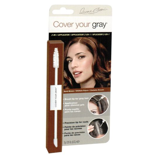 Mascara cheveux applicateur 2 en 1 ch&acirc;tain fonc&eacute;