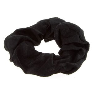 Chouchou en coton satin&eacute; noir