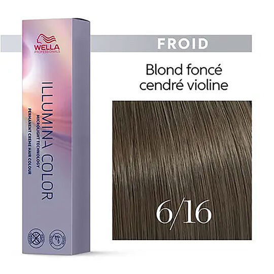 Illumina color 6/16 blond foncé cendré violet