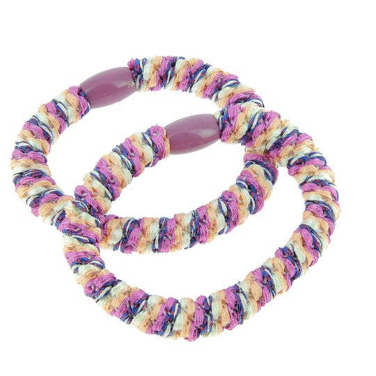 &Eacute;lastiques tiss&eacute;s sans m&eacute;tal violet fonc&eacute;