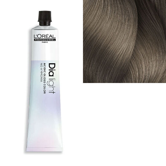 Coloration ton sur ton Dialight 8.18 milkshake blond clair cendr&eacute; moka