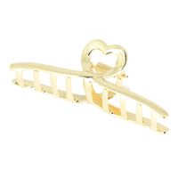 Pince croco coeur dor&eacute;