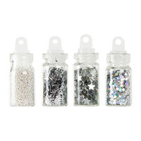 Paillettes pour ongles argenté