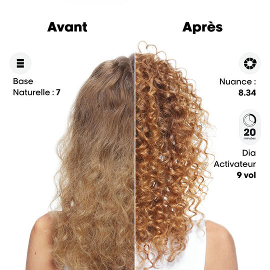 Coloration ton sur ton Dia Color 7.44 blond cuivr&eacute; profond