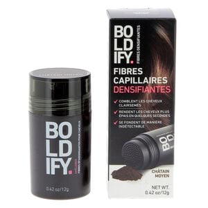 Fibres densifiantes pour cheveux ch&acirc;tain