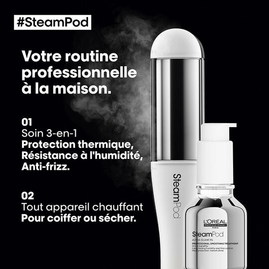 Pack lisseur boucleur SteamPod 4 et soin lissant