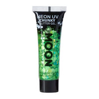 Gel néon à grosses paillettes Moon Glow vert,  Gel néon à grosses paillettes Moon Glow vert