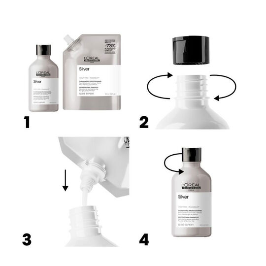 Duo recharge d&eacute;jaunissant Silver + shampooing 300ml