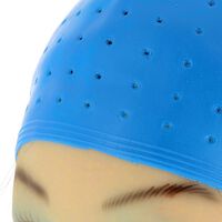 Bonnet &agrave; m&egrave;ches bleu avec crochet