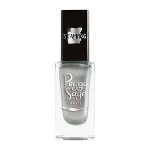 Vernis &agrave; ongles stamping Peggy sage silver