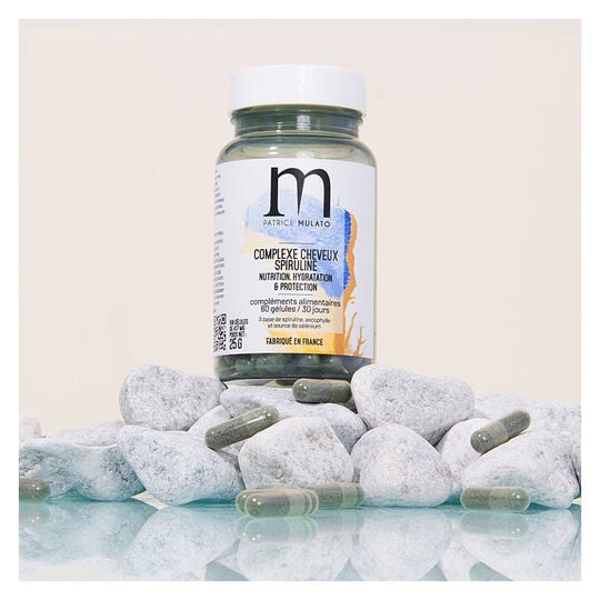 Complément alimentaire complexe spiruline cheveux secs cure 30 jours