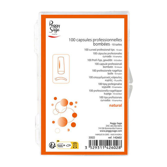 100 capsules professionnelles bombées,  100 capsules professionnelles bombées