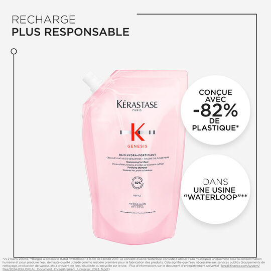 Bain hydra-fortifiant Genesis recharge 500 ml