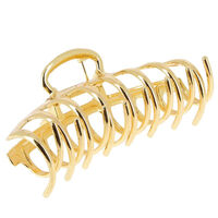 Pince croco métallique dorée