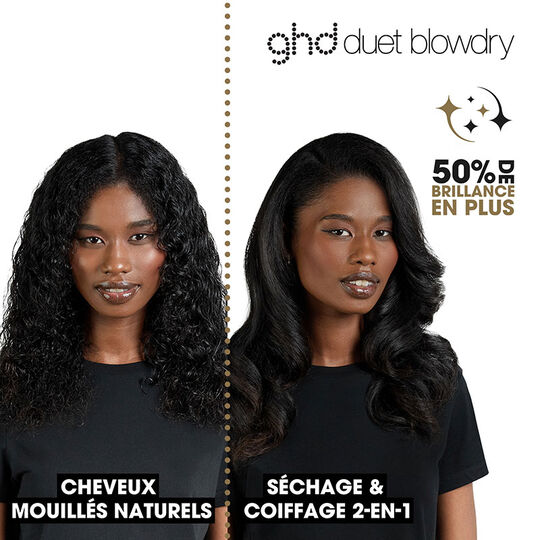 Brosse soufflante 2-en-1 Duet Blowdry noir