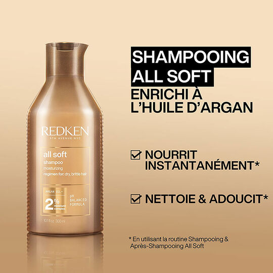 Routine hydratante cheveux secs et r&ecirc;ches All Soft