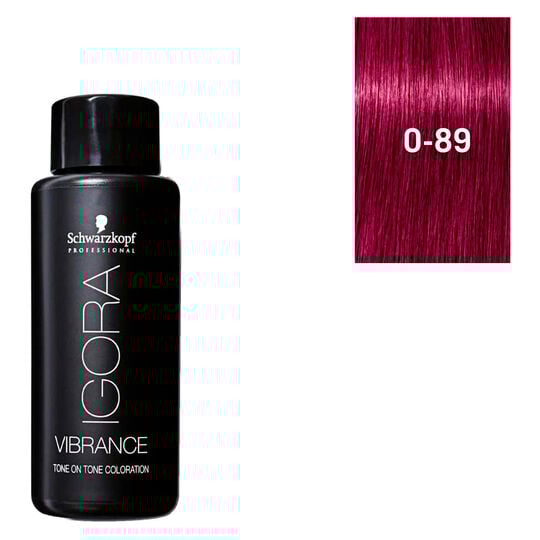 Coloration demi-permanente Igora Vibrance 0-89 booster rouge violet