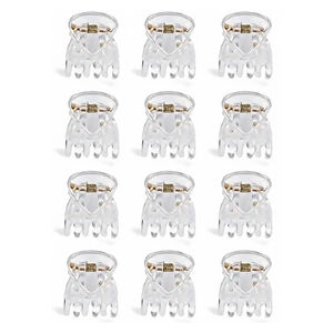 Mini pinces croco transparents 1cm