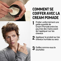 Crème de coiffage tenue légère Cream Pomade,  Crème de coiffage tenue légère Cream Pomade