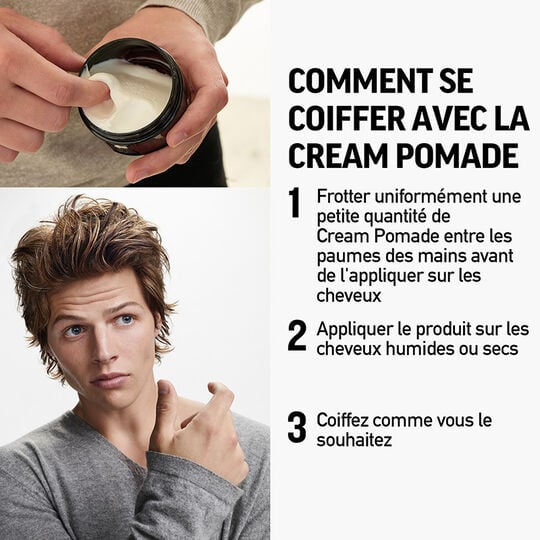 Crème de coiffage tenue légère Cream Pomade,  Crème de coiffage tenue légère Cream Pomade