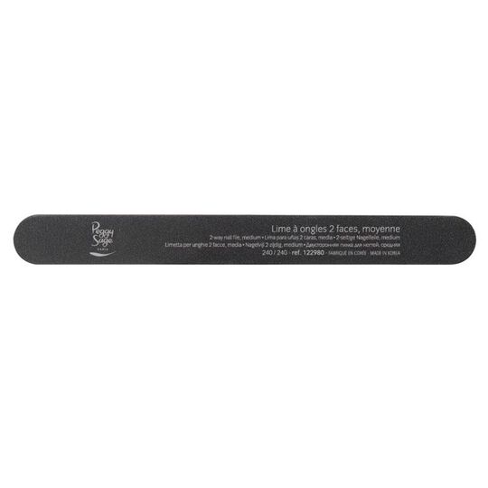 Lime &agrave; ongles 2 faces lavable 240/240 noir, pour ongles naturels