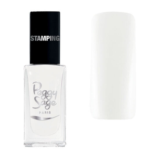 Vernis &agrave; ongles stamping Peggy sage blanc