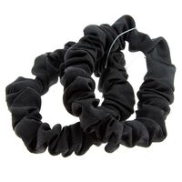 Chouchous satin&eacute;s fins x 2 noir