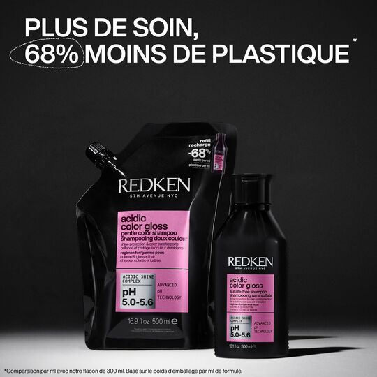 Shampooing doux couleur Acidic Color Gloss 300ml + recharge 500ml