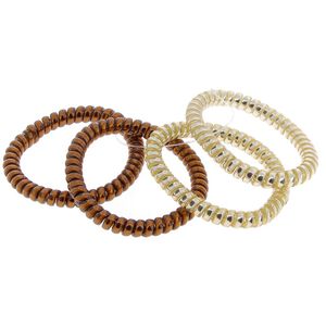 Elastiques scoubidou fins bronze et doré