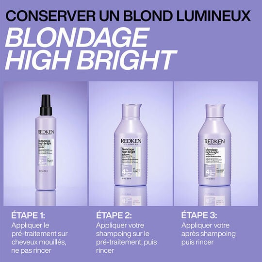 Pr&eacute;-traitement illuminant pour cheveux blonds Blondage High Bright