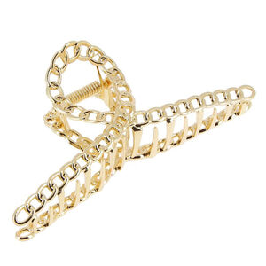 Pince croco en chaîne dorée